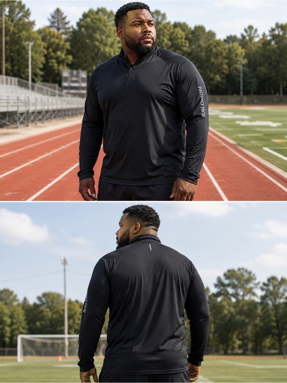 Salomon Black Long-Sleeve Quarter-Zip Performance Top